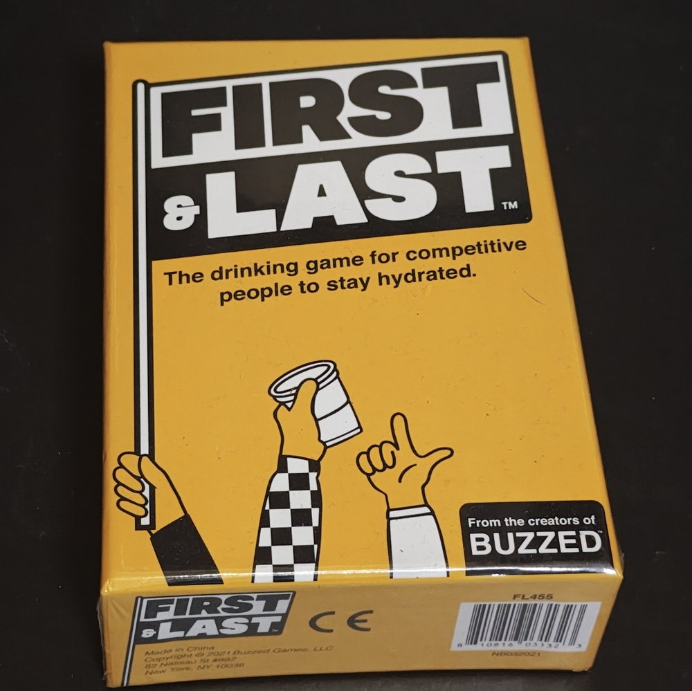 First & Last Drinking Game - Yellow